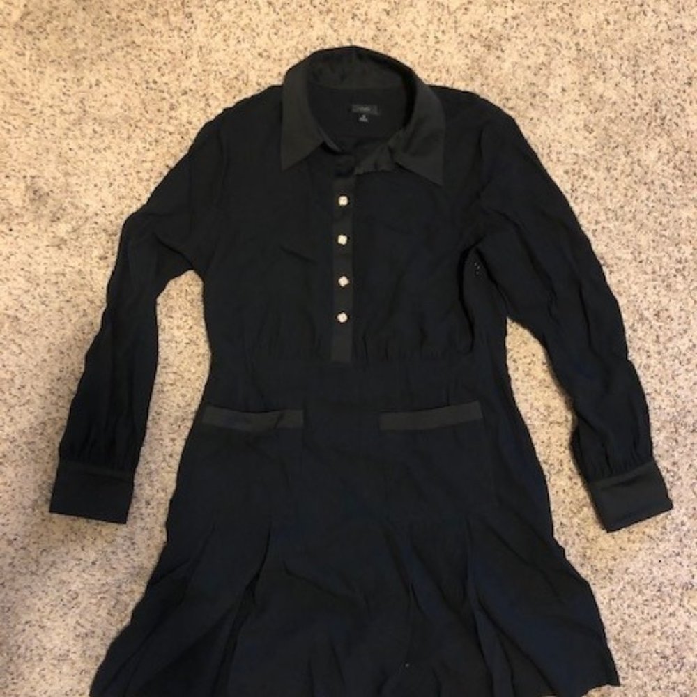 J. Crew Button-Front Pleated Crepe Shirtdress